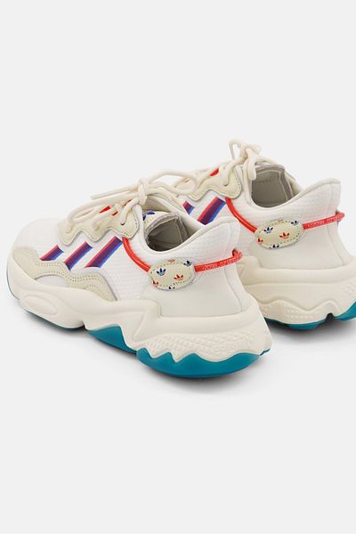adidas Kids Boy Ozweego Lace Up Outdoor Shoes, White Combo