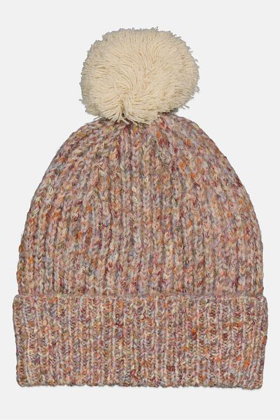 French Connection Women Textured Knitted Beanie, Brown Combo