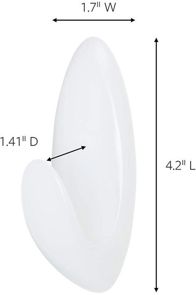 COMMAND 3M COMMAND™ TOWEL HOOK WITH WATER-RESISTANT STRIPS LARGE BATH17 CLEAR FROSTED 1HK+2S/PK