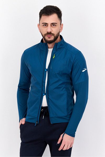 Brooks Men Sportswear Fit Long Sleeve Training Jacket, Teal Green