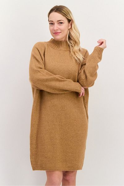 Hugo Boss Women Knitted Sweater Dress, Brown