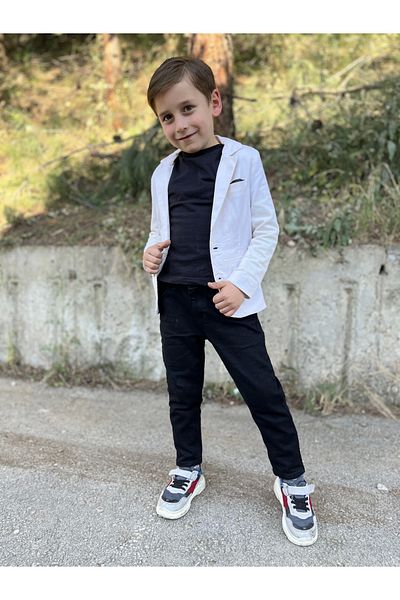 ÇOCUK TARZ MODA Boy's Suit with White Jacket