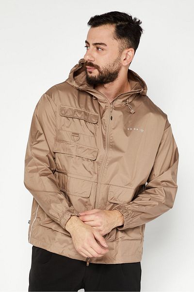 adidas Men Sportswear Fit Training Track Jacket, Tan