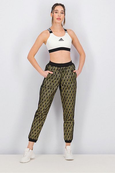 adidas Women Premium Sst Track Pants, Black And Gold Metallic