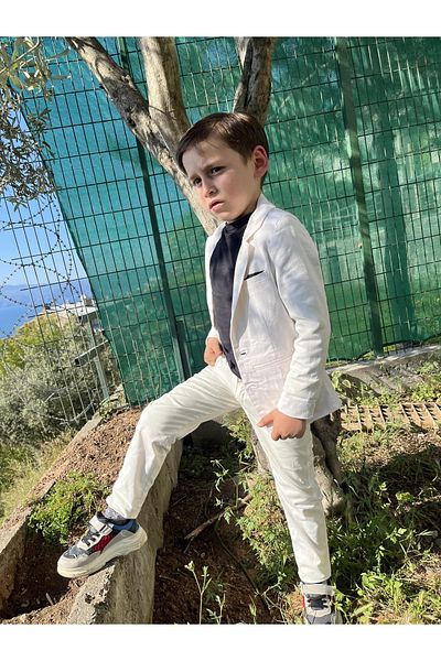 ÇOCUK TARZ MODA Boy's Suit with White Jacket