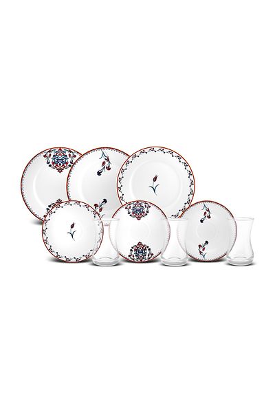 Karaca Nakkas Dessert-Set für 6 Personen, 18-teilig