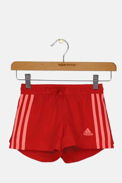 adidas Kids Boy Sportswear Fit Brand Logo Football Shorts, Red