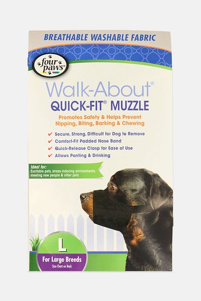 Four Paws Quick Fit Muzzle, Black