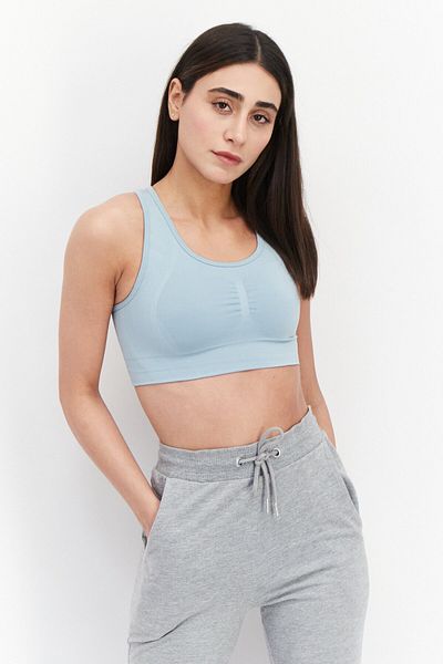 adidas Women Sport Fit Outdoor Sport Bra, Light Blue