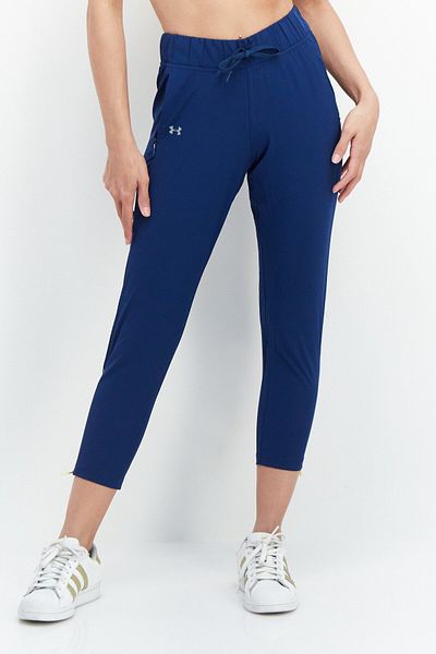 Under Armour Women Sportswear Fit Drawstring Running Track Pants, Navy Blue