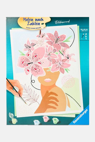 RAVENSBURGER Paint by Numbers 20235 - Flowers on my Mind, White Combo