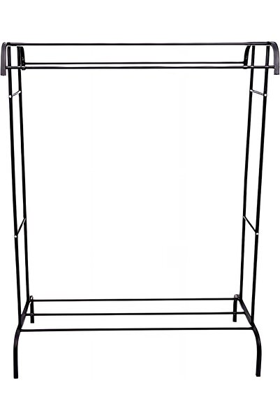 Taimi Modern Black Metal Clothes Rack with,Sturdy Tubes,and Practical Shelves for Organized Storage