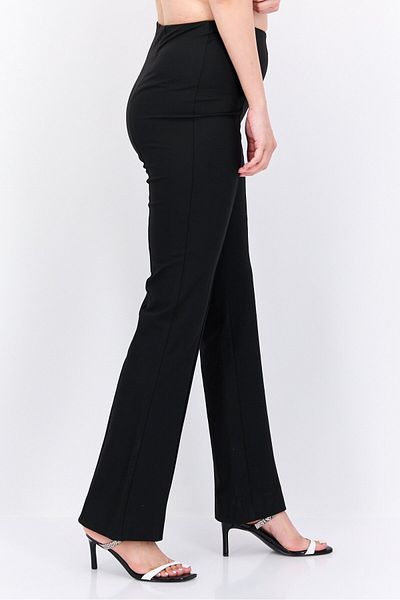 Selected Femme Women Regular Fit Straight Leg Plain Pants, Black