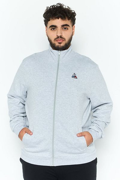Le Coq Sportif Men Sportswear Fit Full Zip Training Sweatshirt, Light Grey