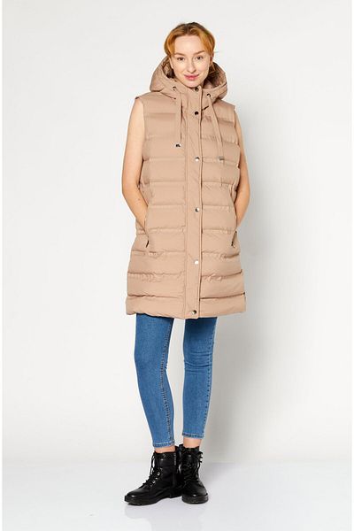 Bcbgeneration Women Plain Puffer Vest, Latte