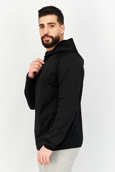 gaiam Men Sportwear Fit Long Sleeves Training Hoodie, Black