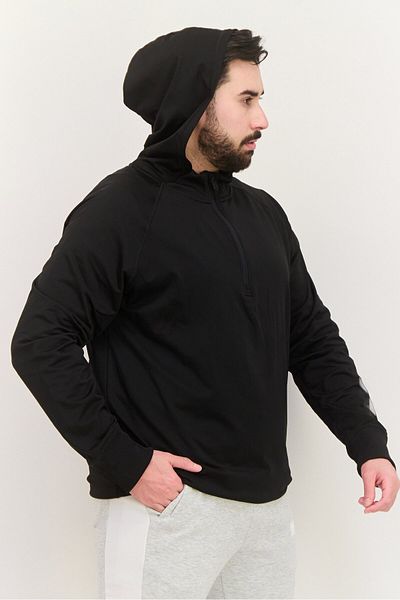 gaiam Men Slim Fit Long Sleeves Training Hoodies, Black
