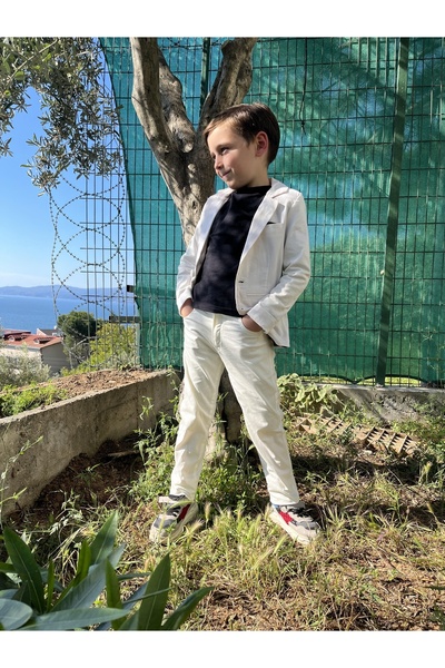 ÇOCUK TARZ MODA Boy's Suit with White Jacket