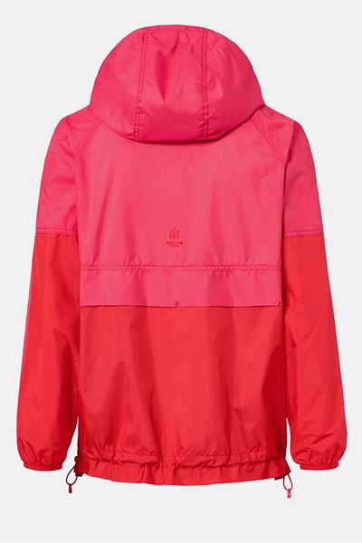 Tchibo Women Hooded Long Sleeve Block Jacket, Red And Pink