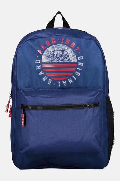 Aeropostale Women Graphic Print Backpack Bag 44 H x 30 L x 12 W cm, Navy