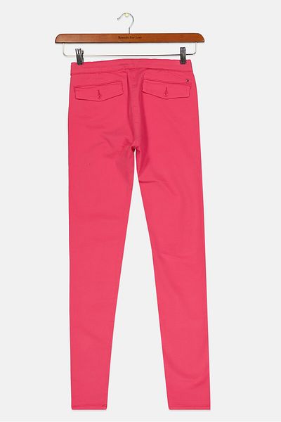 Tommy Hilfiger Kids Girl Regular Fit Straight Leg Plain Pants, Pink