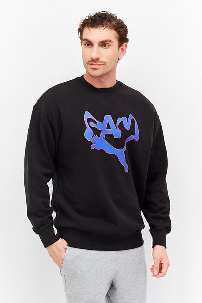 Puma Men Sportswear Fit Long Sleeve Training Sweatshirt, Black