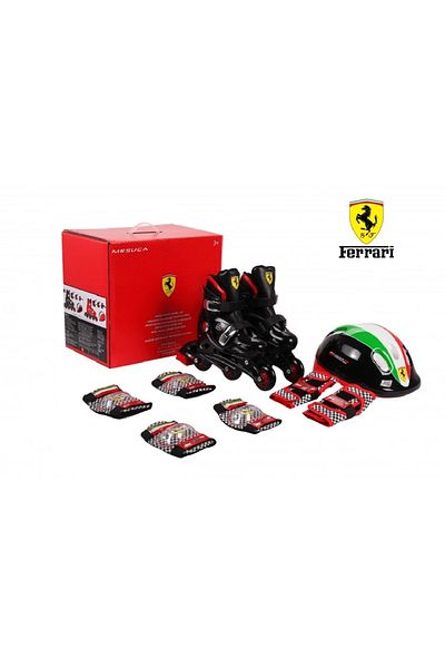 Ferrari طقم تزلج مضمن باللون الأسود مقاس 33-36 FK7-1