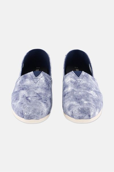 Toms Women Slip On Shoes, Navy Blue/white
