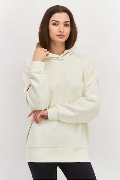 Reebok Women Sportswear Long Sleeves Outdoor Sweatshirt, Cream