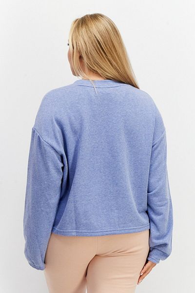 New Balance Women Sportswear Round Neck Long Sleeves Brand Logo Sweatshirt, Blue