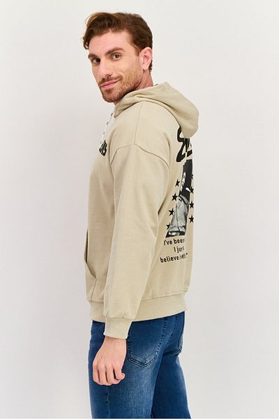 Elvis Men Hooded Brand Logo Long Sleeves Sweatshirt, Black