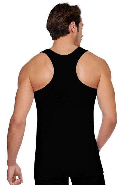 ENTAHA Tutku Men's Black 3-Pack Cotton Rib Sports Undershirt