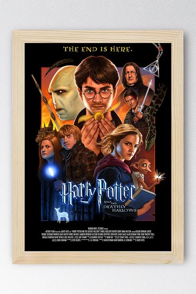 Saturn Harry Potter and the Deathly Hallows Framed Painting - Movie Poster Painting