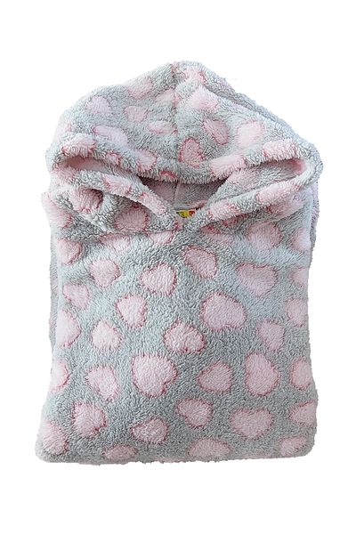 Akaystore Oversize Hooded Wellsoft βελούδινο φόρεμα με τσέπες