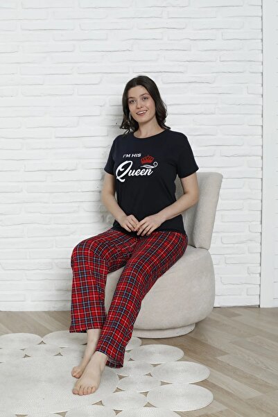 MODAREYA Парний комбінований піжамний комплект з коротким рукавом у клітинку для закоханих, пар