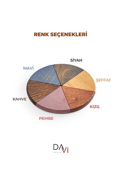 Davi Ahşap Wooden Natural Hornbeam Serving Plate - Multi-Compartment Presentation Plate