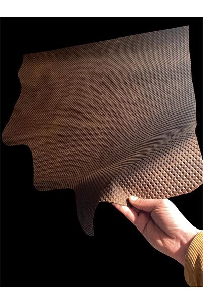 DERİONLİNE Cinnamon Color Leather Hobby - Εκτύπωση 3 μεγεθών (80*70cm)