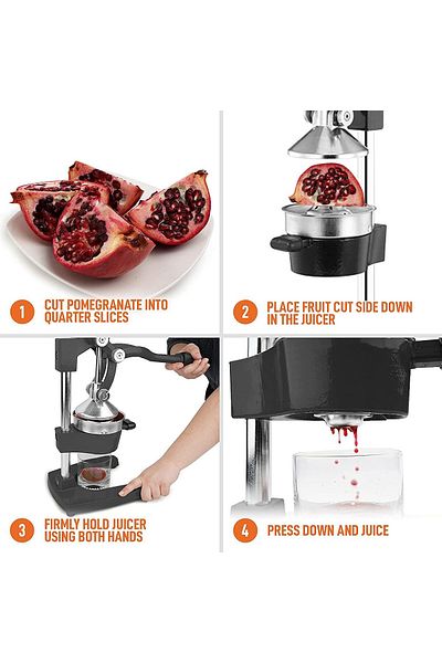 mastergold Commercial Grade Hand Press Manual Juicer | Citrus Squeezer for Lemons and Oranges