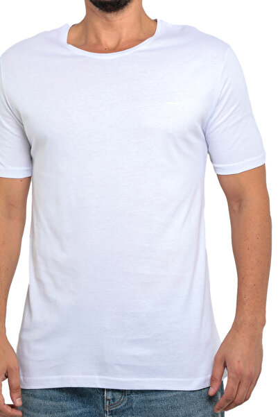 Slazenger Ανδρικό T-Shirt White Plus Size Sander Ktn