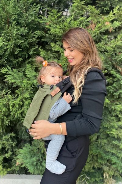 Boroosh Baby Bebekle Büyüyen %100 Pamuklu 0-4 Yaş Haki New Age Ergonomik Bebek Kangurusu