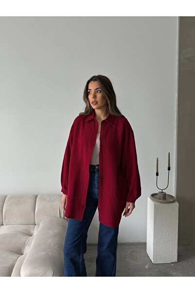 AÈC PRIVÈ 777 Cămașă pentru femei, 100% bumbac, respirabilă, supradimensionat...