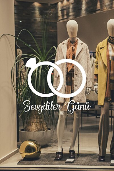 New Jargon Autocolant pentru verighetă de Ziua Îndrăgostiților 60cm - Alb