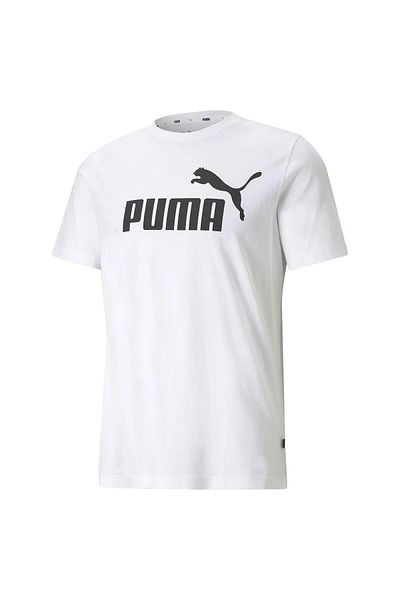 Puma Ανδρικό λευκό μπλουζάκι με λογότυπο Essential