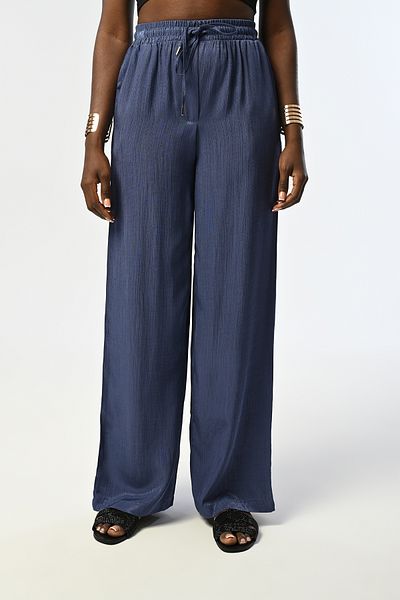 Orfeo Negro Women's Elastic Waist Shoulder Indigo Pants