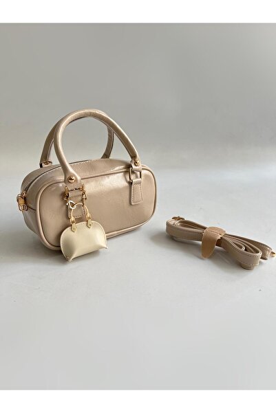 Mia Collection ليون موديل ليون حقيبة كتف يدوية ونسائية كريمي