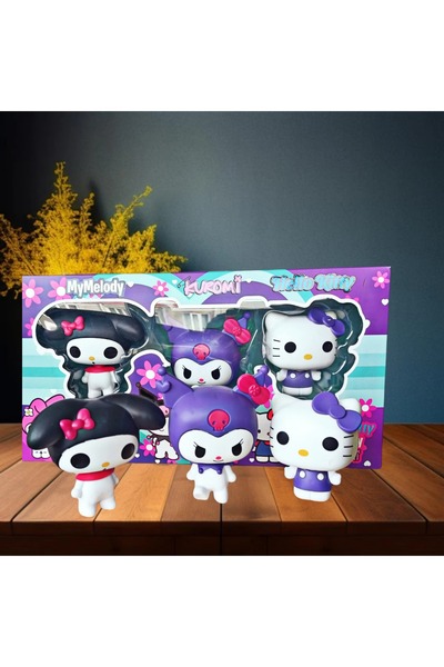 Mugs and love Hello kitty, my melody, kuromi 3lü  kaliteli figür
