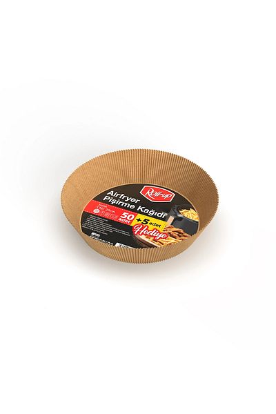 Roll-Up Luxury Airfryer Baking Paper - 20cm Round, Pack of 50, Non-Stick and Oil-Proof