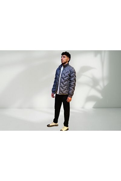 Campione Men's Black Stand Collar Water Repellent Windproof Inflatable Lightweight Coat 257228730