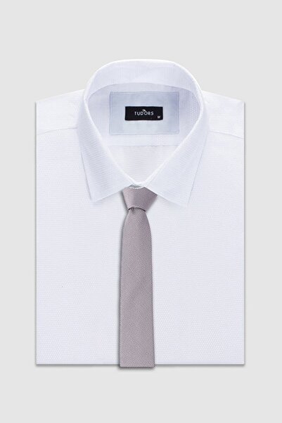 Tudors Self-Patterned Plain Men's Gray Tie