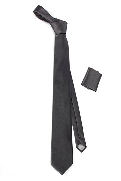 Tudors Klasik Armürlü Gri Kravat